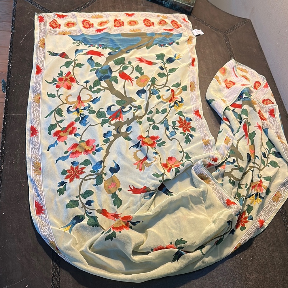 Floral Embroidered Metropolitan Museum of Art Scarf